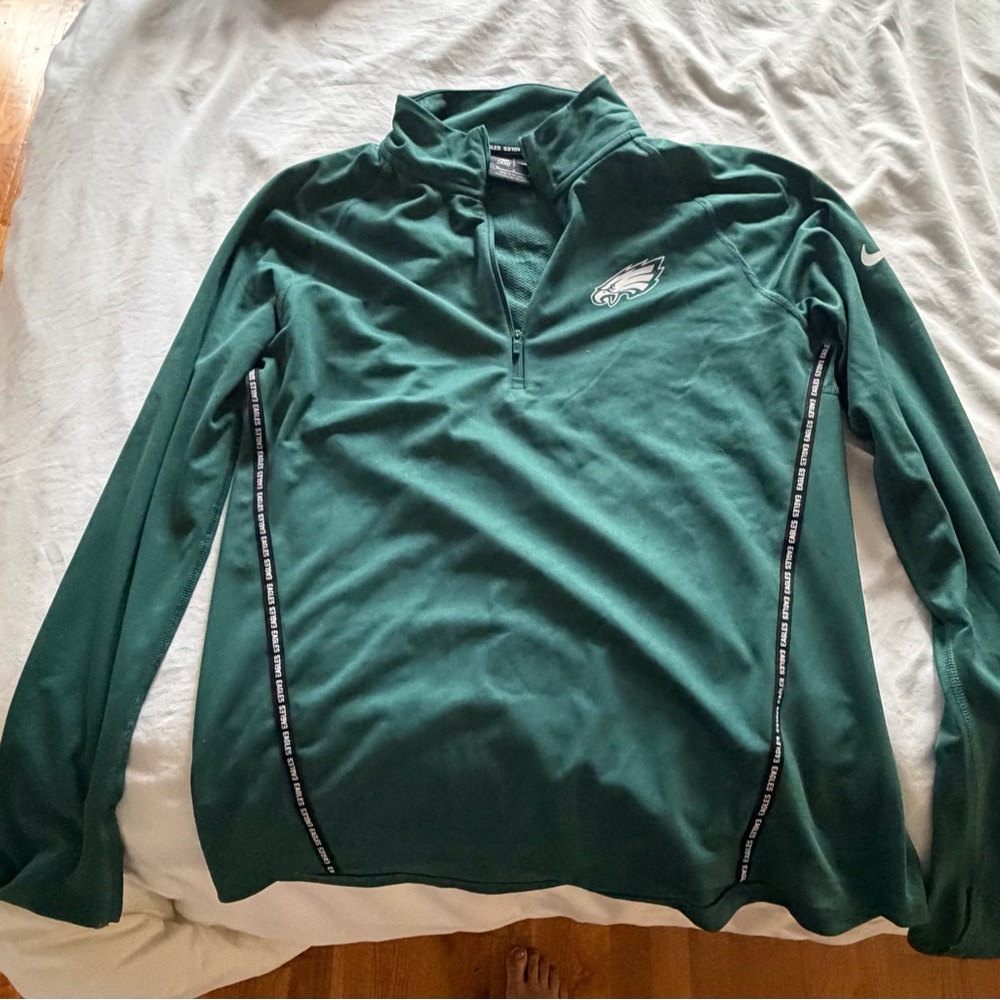 Nike Women's Dark Green Philadelphia Eagles Quarter-Zip Long Sleeve